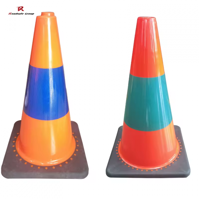 Conejos de tráfico flexibles de PVC de 45 cm de altura Conejos de seguridad de plástico de advertencia de carretera 0