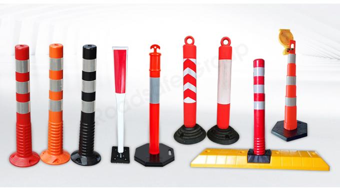 Advertencia de seguridad vial al aire libre de 75 cm Punto de advertencia de tráfico de plástico PU duradero 1