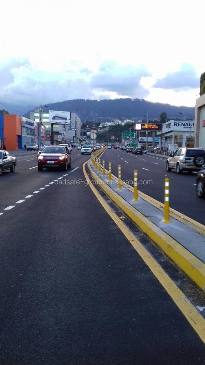 Advertencia de seguridad vial al aire libre de 75 cm Punto de advertencia de tráfico de plástico PU duradero 18