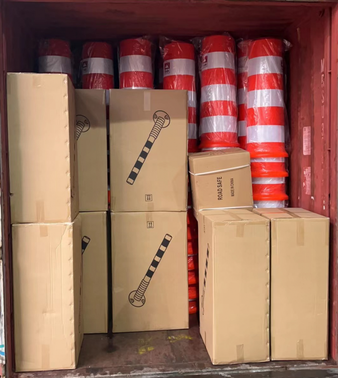 Advertencia de seguridad vial al aire libre de 75 cm Punto de advertencia de tráfico de plástico PU duradero 21