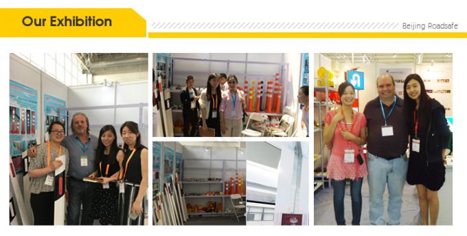 Advertencia de seguridad vial al aire libre de 75 cm Punto de advertencia de tráfico de plástico PU duradero 25