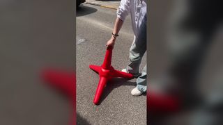 Cono de tráfico de PVC de 60 cm para seguridad vial